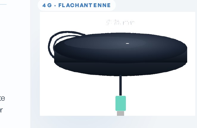 Dimensional drawing 4G flat antenna 85 mm — black round antenna with FME connector, Ø 81 mm