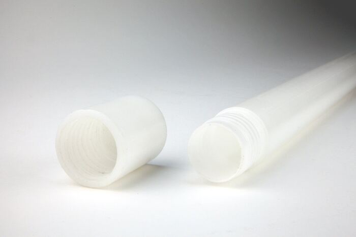 HDPE-Rohr als Standard-Schutzhülle für mini und nano, leicht, frost­sicher, in vielen Bauhöfen vorrätig.