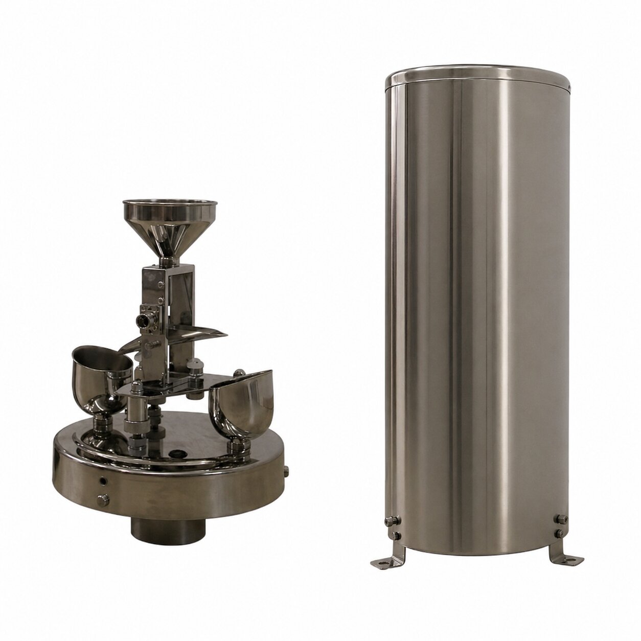 Stainless-steel weighing precipitation gauge. High-precision measurement, including solid precipitation (snow, hail).